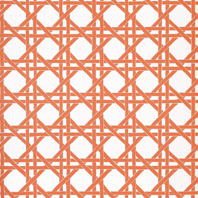 T15818 Canary Trellis Coral Islander Wallpaper by Thibaut