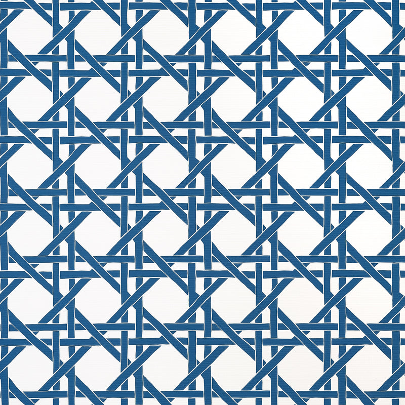 T15821 Canary Trellis Navy Islander Wallpaper by Thibaut