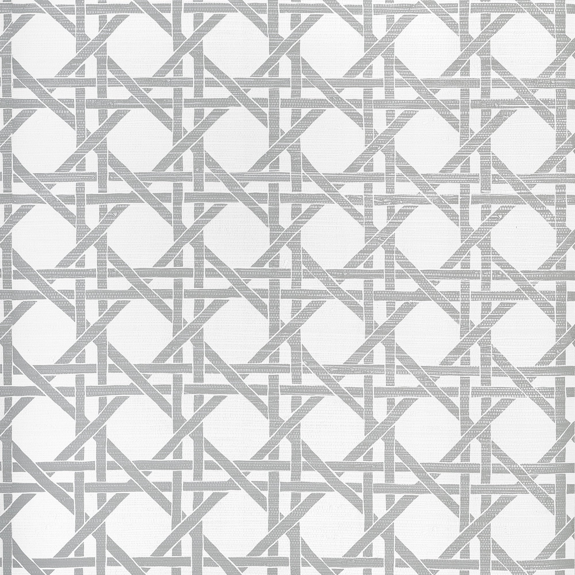 T15822 Canary Trellis Metallic Silver Islander Wallpaper by Thibaut