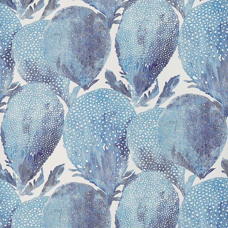 T15823 Under the Sea Turquoise and Plum Islander Wallpaper by Thibaut