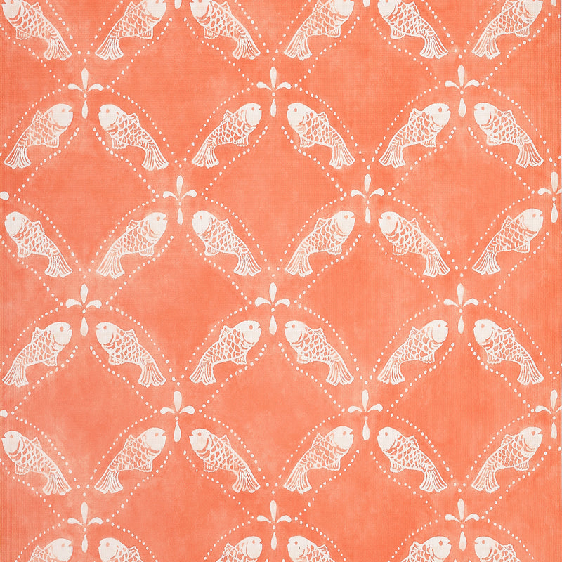 T15836 Santorini Coral Islander Wallpaper by Thibaut
