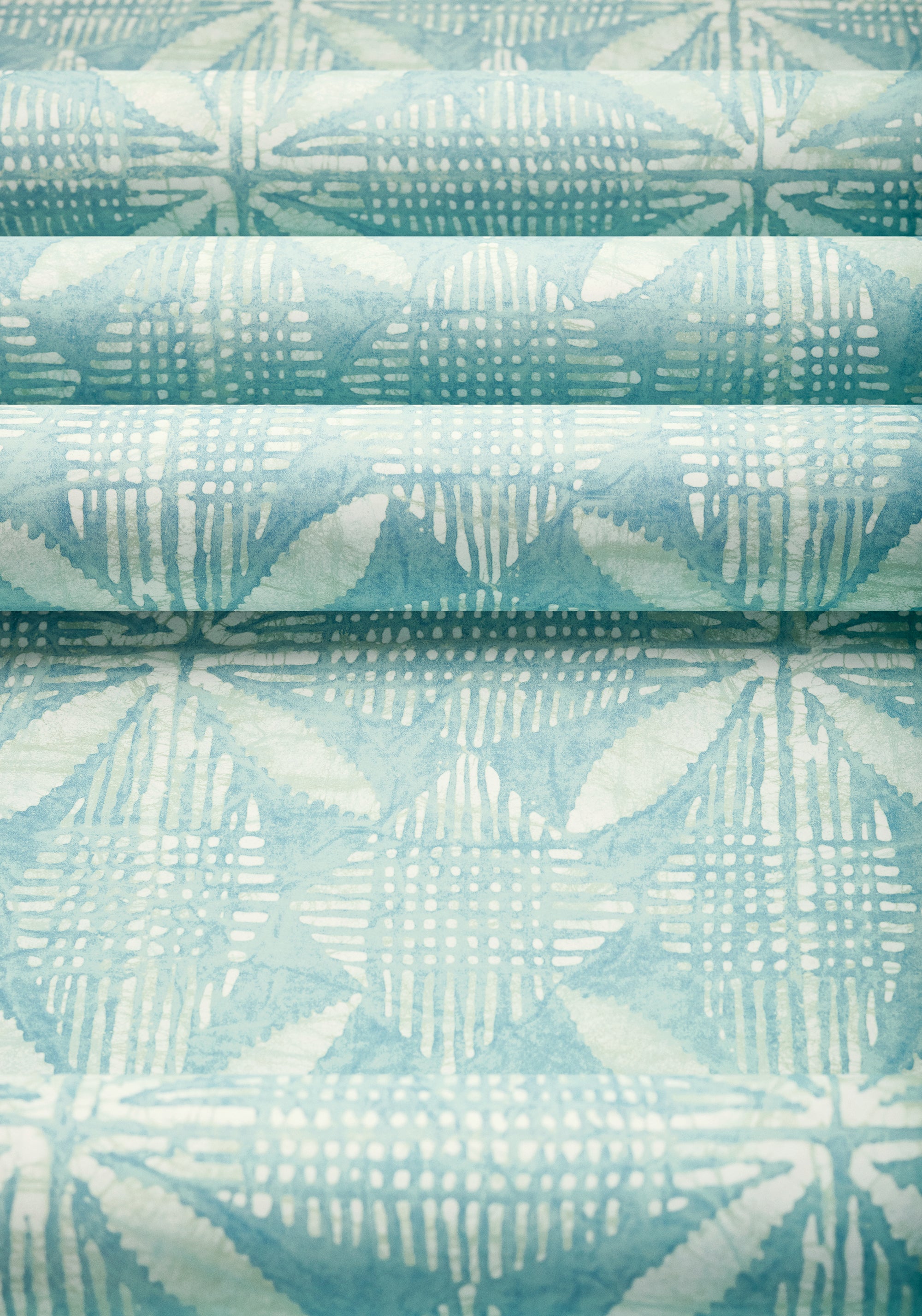 T15841 Tortuga Batik Turquoise Islander Wallpaper by Thibaut