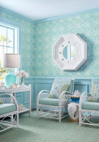 T15841 Tortuga Batik Turquoise Islander Wallpaper by Thibaut