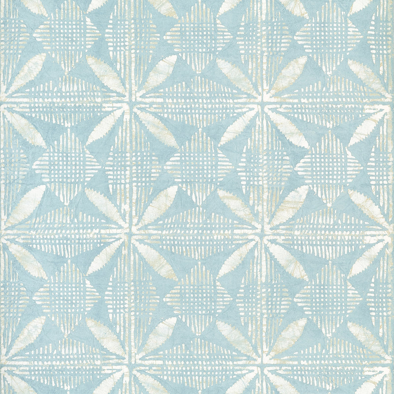 T15842 Tortuga Batik Light Blue Islander Wallpaper by Thibaut