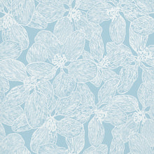 T15847 Island Orchid Light Blue Islander Wallpaper by Thibaut