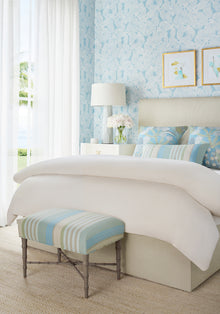 T15847 Island Orchid Light Blue Islander Wallpaper by Thibaut