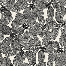 T15848 Island Orchid Black and White Islander Wallpaper by Thibaut