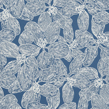 T15849 Island Orchid Navy Islander Wallpaper by Thibaut