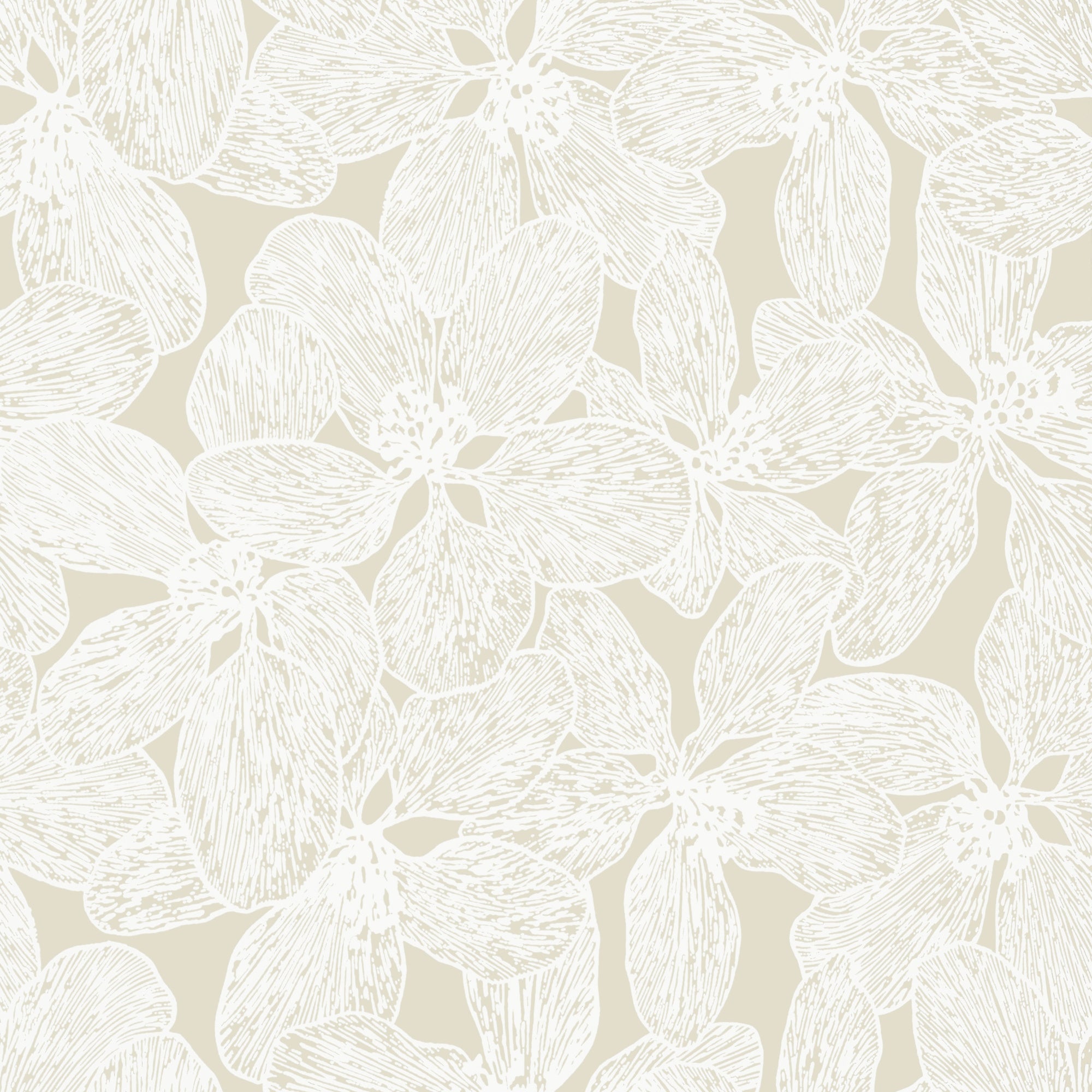 T15851 Island Orchid Beige Islander Wallpaper by Thibaut