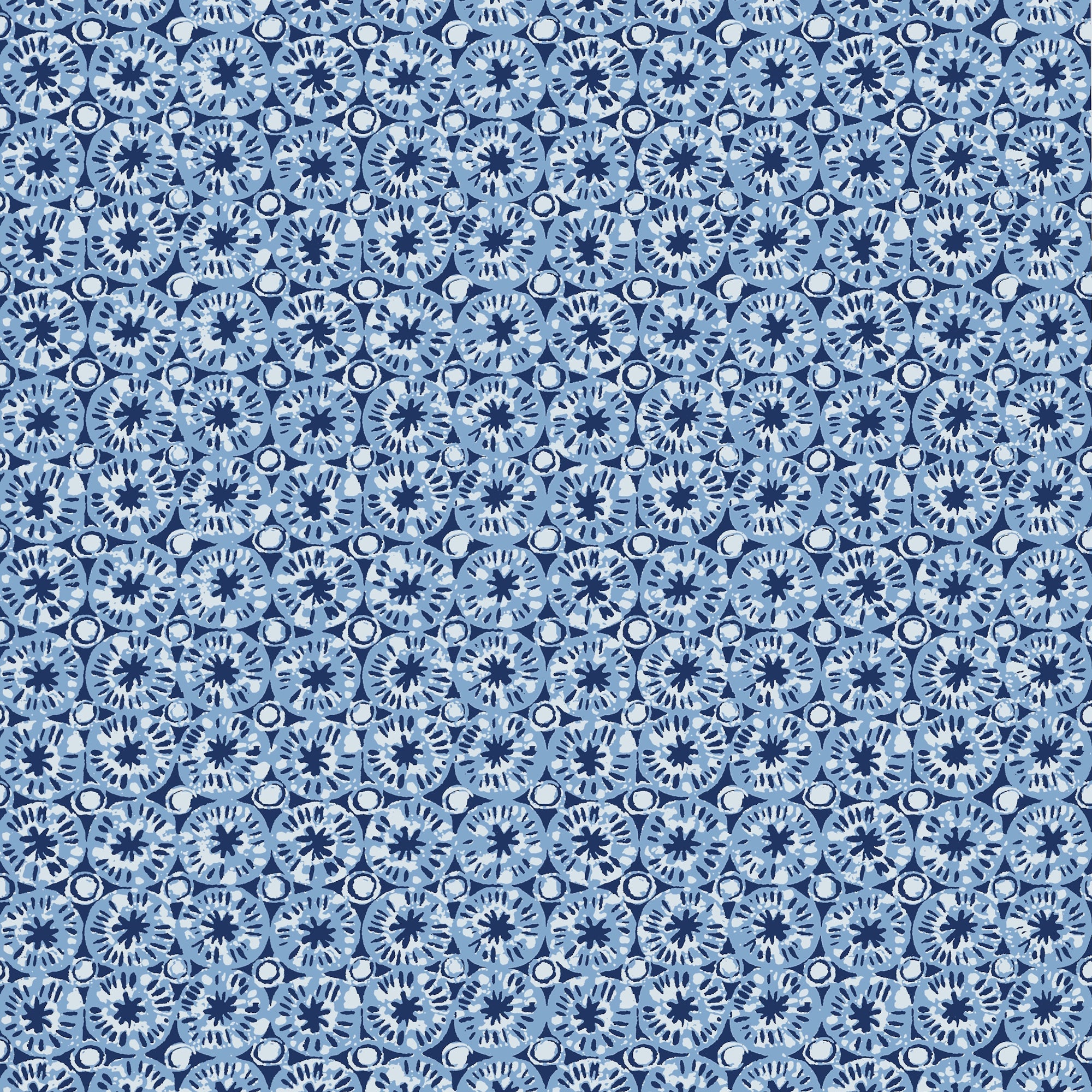 T15855 Sand Dollar Blue Islander Wallpaper by Thibaut