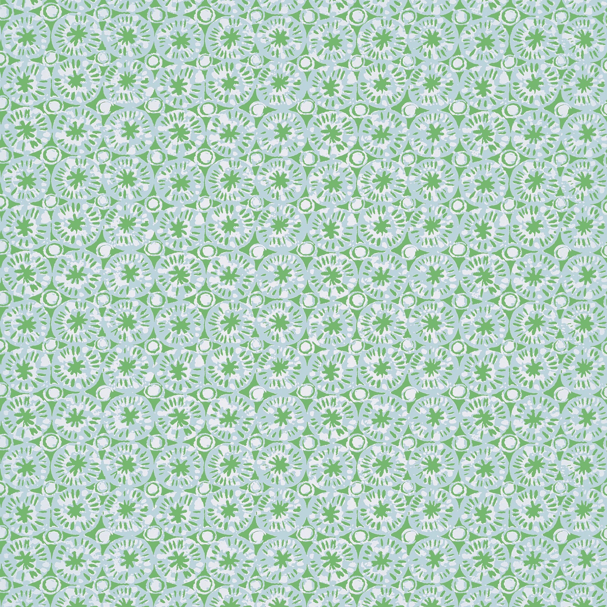 T15856 Sand Dollar Green and Blue Islander Wallpaper by Thibaut