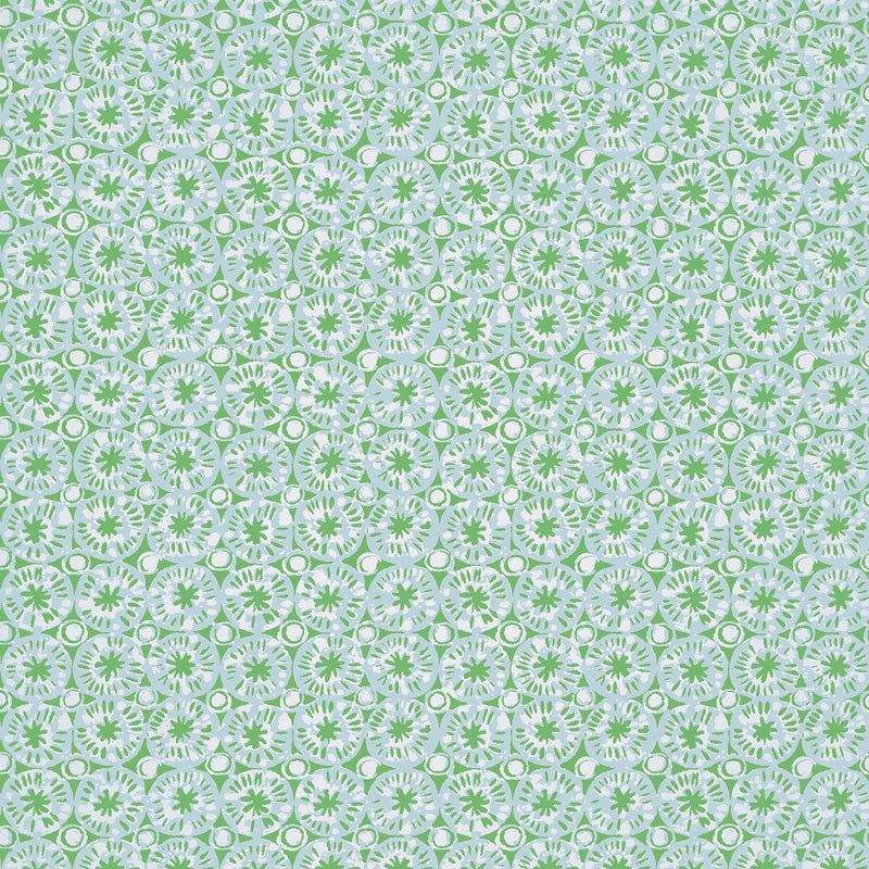 T15856 Sand Dollar Green and Blue Islander Wallpaper by Thibaut