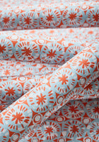 T15857 Sand Dollar Coral and Blue Islander Wallpaper by Thibaut