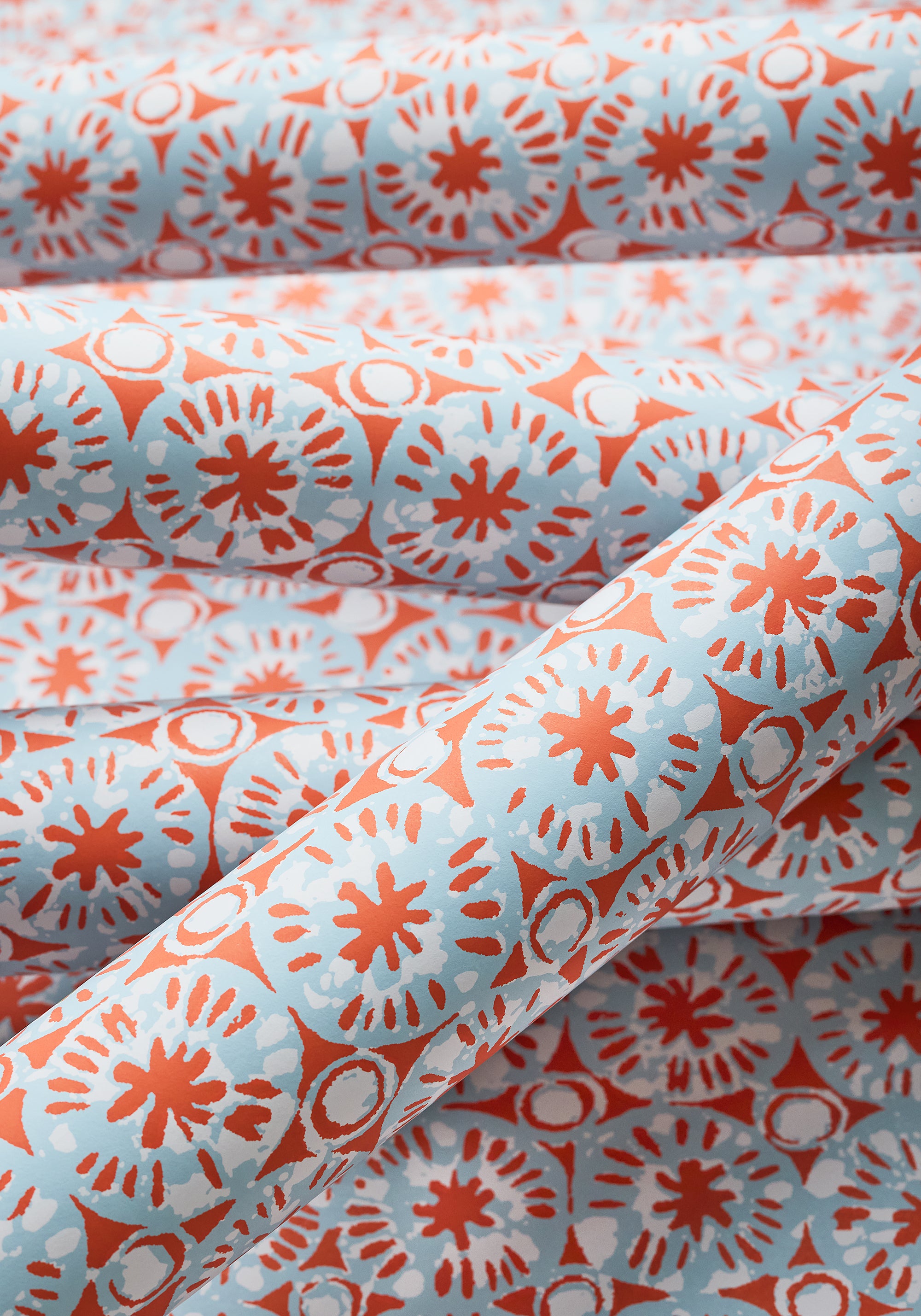 T15857 Sand Dollar Coral and Blue Islander Wallpaper by Thibaut
