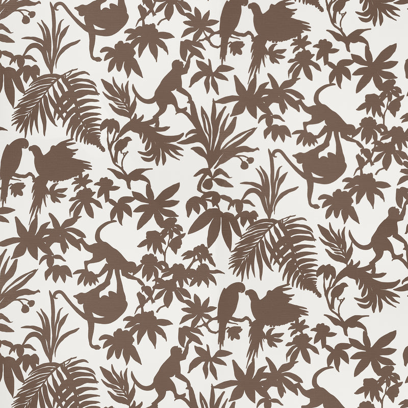 T15860 St. Kitts Brown Islander Wallpaper by Thibaut