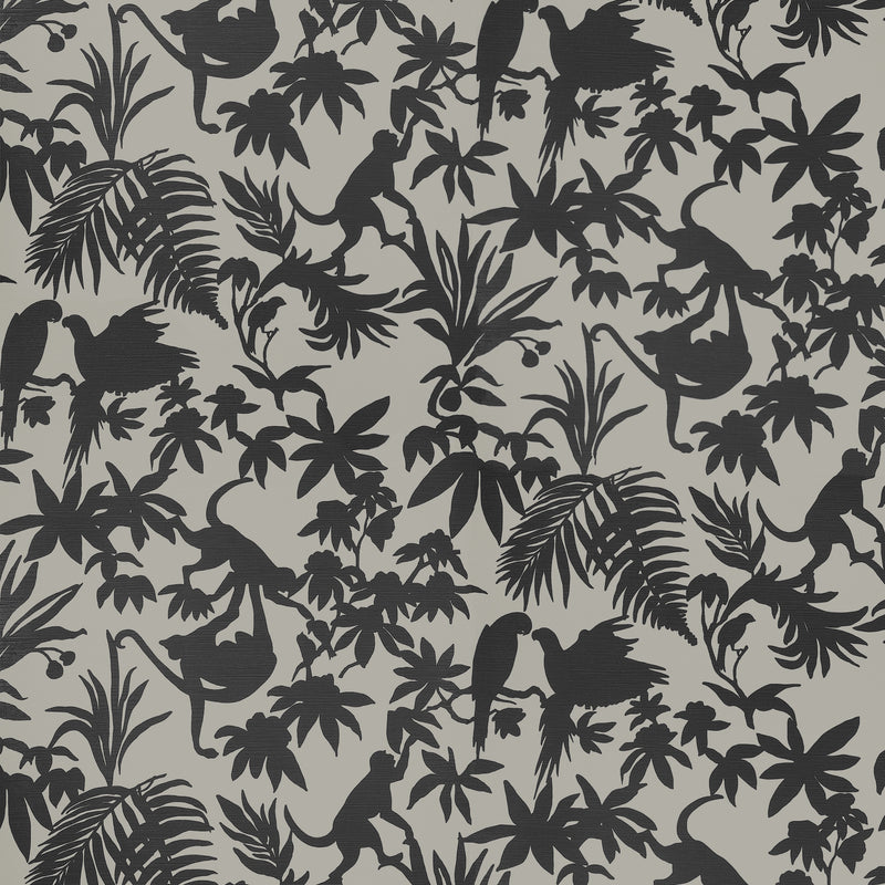 T15861 St. Kitts Black and Tan Islander Wallpaper by Thibaut