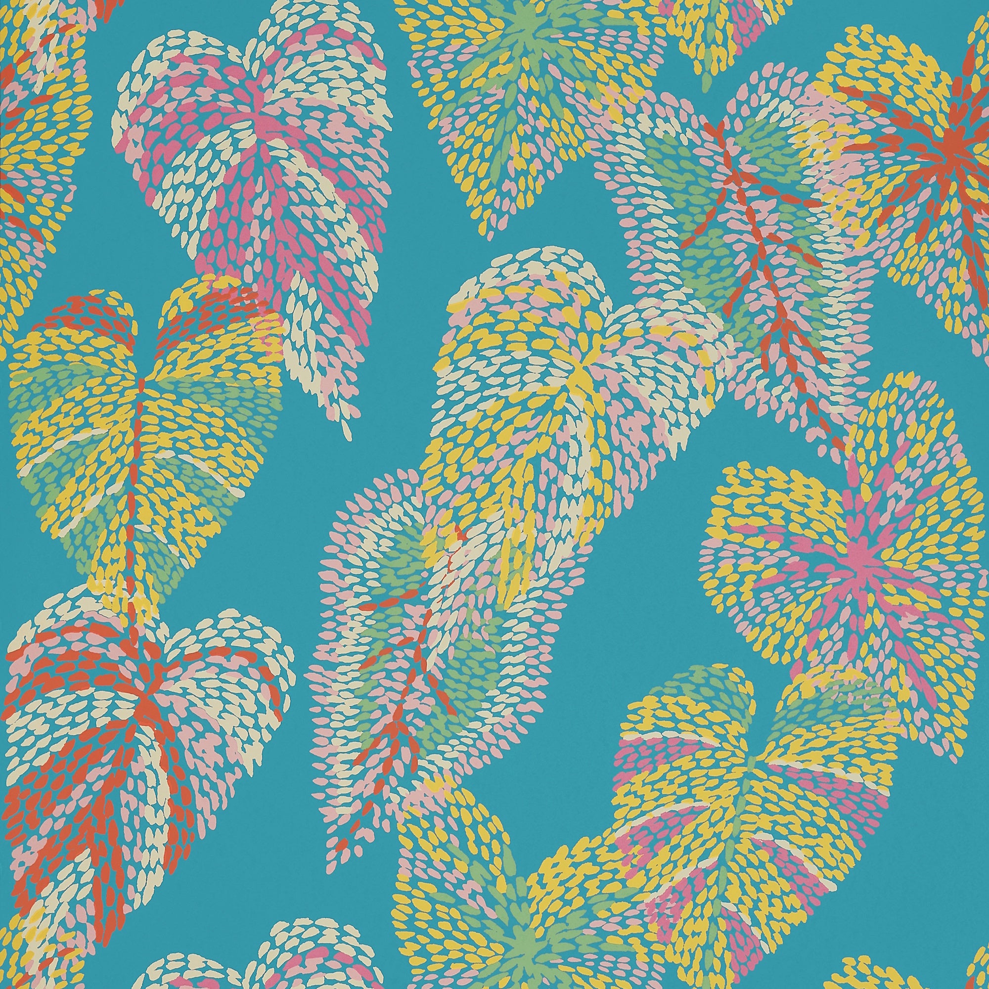 T15864 Delila Turquoise Islander Wallpaper by Thibaut