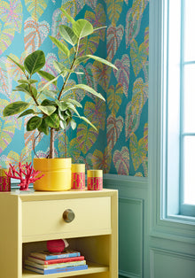 T15864 Delila Turquoise Islander Wallpaper by Thibaut
