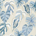 T15865 Delila Blue and Beige Islander Wallpaper by Thibaut