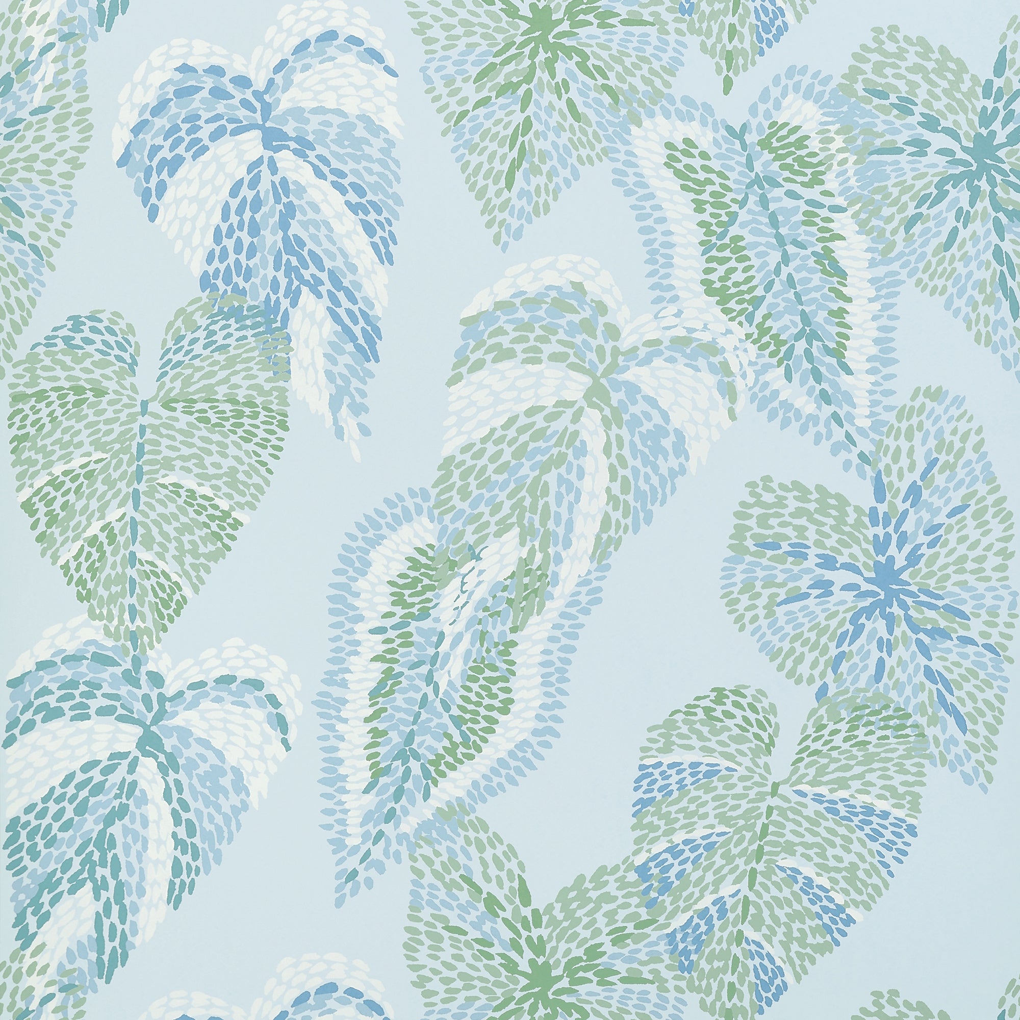 T15867 Delila Soft Blue Islander Wallpaper by Thibaut
