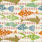 T15869 Batik Fish Coral and Blue Islander Wallpaper by Thibaut