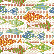 T15869 Batik Fish Coral and Blue Islander Wallpaper by Thibaut