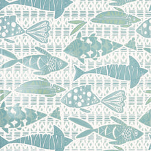 T15871 Batik Fish Spa Blue Islander Wallpaper by Thibaut