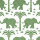 Elephant Kismet Green Wallpaper by Thibaut