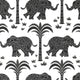 Elephant Kismet Black Wallpaper by Thibaut
