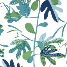 T16209 Matisse Leaf Kismet Green and Blue Wallpaper by Thibaut