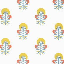 T16212 Tybee Bud Kismet Coral and Yellow Wallpaper by Thibaut