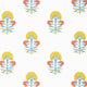 Tybee Bud Kismet Coral and Yellow Wallpaper by Thibaut