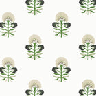 T16214 Tybee Bud Kismet Black and Green Wallpaper by Thibaut