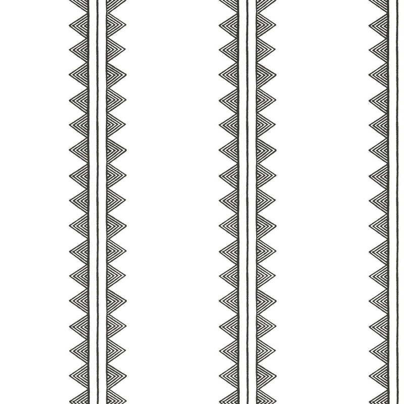 T16232 Agave Stripe Kismet Black Wallpaper by Thibaut