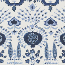 T16239 Mendoza Suzani Kismet Blue and White Wallpaper by Thibaut