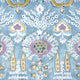 Mendoza Suzani Kismet French Blue and Lavender Wallpaper by Thibaut