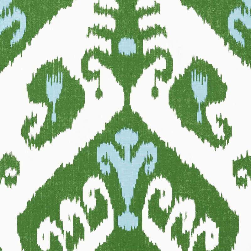 T16246 Indies Ikat Kismet Green Wallpaper by Thibaut