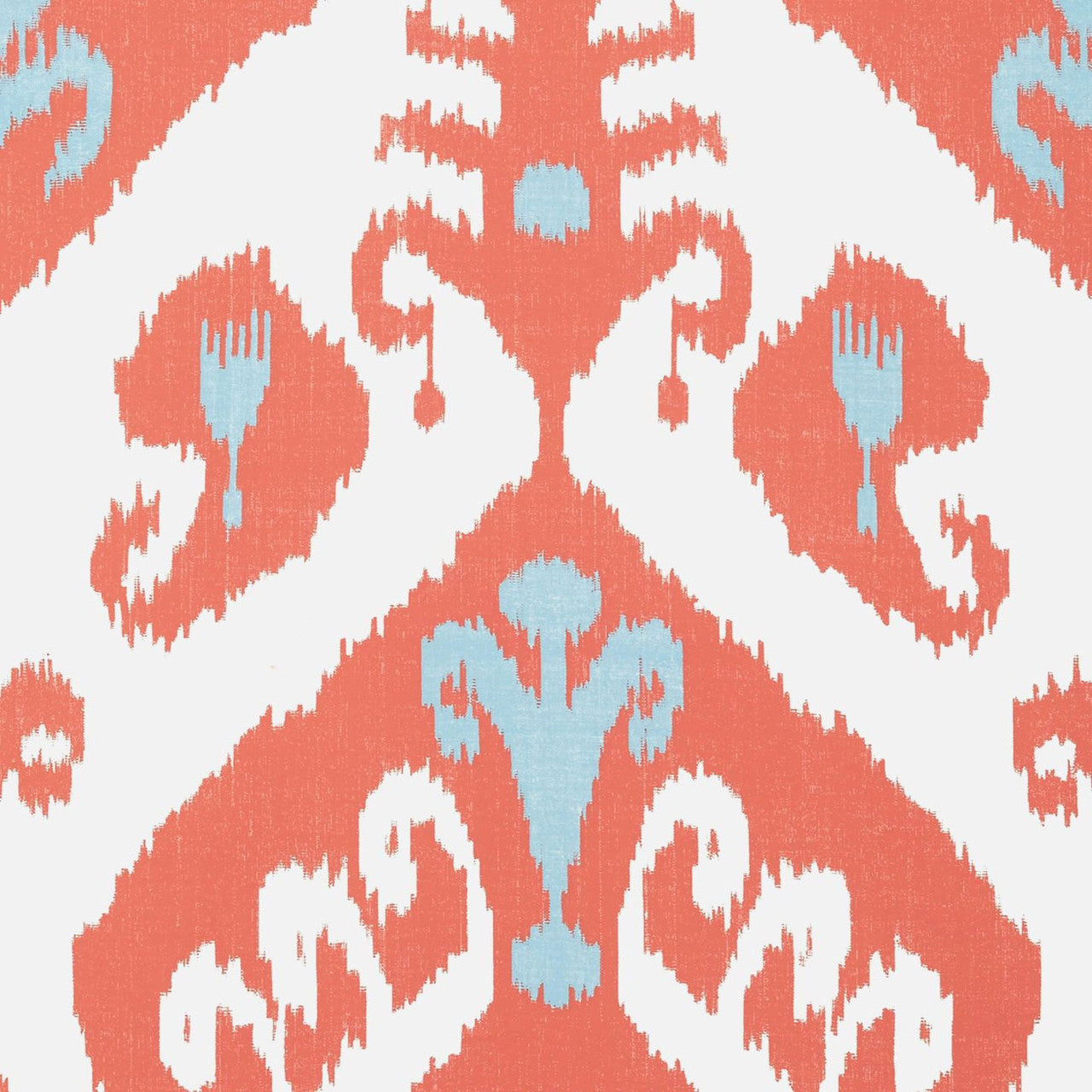 T16247 Indies Ikat Kismet Coral Wallpaper by Thibaut
