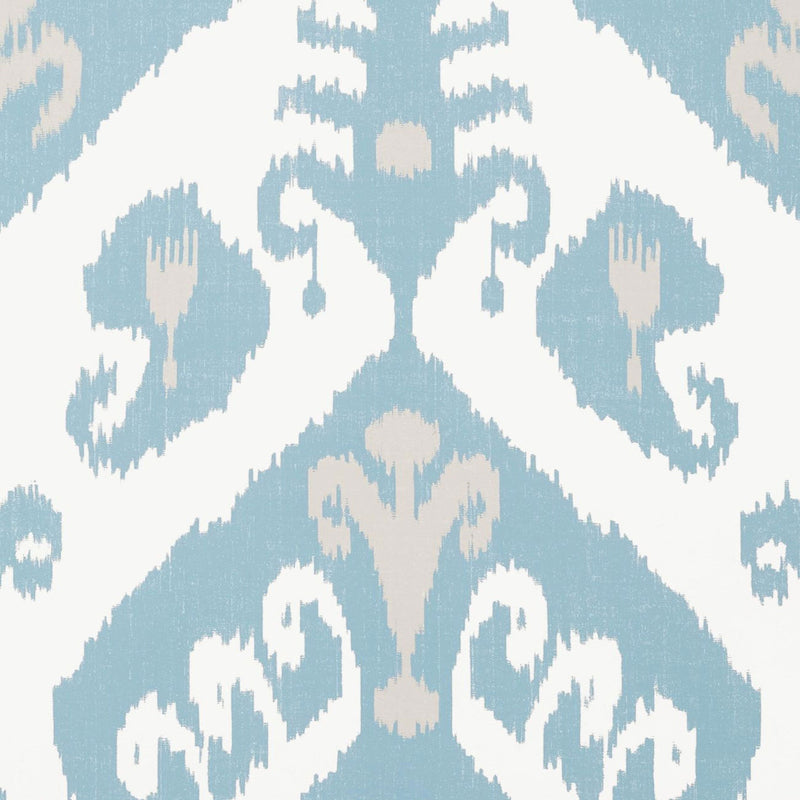 T16248 Indies Ikat Kismet French Blue Wallpaper by Thibaut