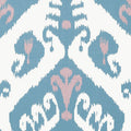 Indies Ikat Kismet Lavender and French Blue Wallpaper by Thibaut