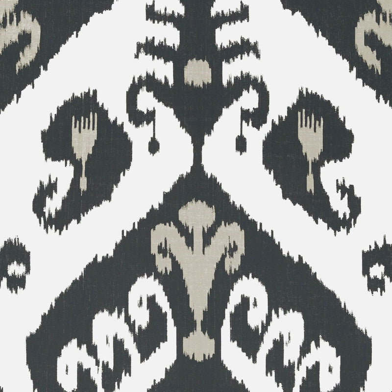 T16250 Indies Ikat Kismet Black Wallpaper by Thibaut