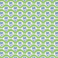Emily Kismet Green and Blue Wallpaper by Thibaut