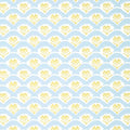 Emily Kismet Yellow and Blue Wallpaper by Thibaut