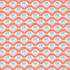 T16254 Emily Kismet Coral and Blue Wallpaper by Thibaut