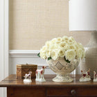 T19602 Bethany Raffia Grasscloth Resource Volume 6 Off White Wallpaper by Thibaut