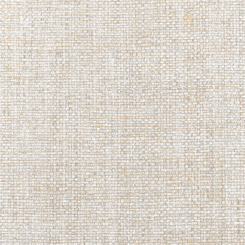 T19604 Lauderdale Grasscloth Resource Volume 6 White Wallpaper by Thibaut