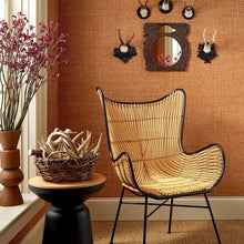 T19606 Lauderdale Grasscloth Resource Volume 6 Pumpkin Wallpaper by Thibaut