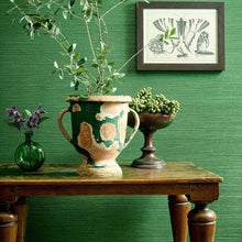 T19612 Shang Extra Fine Sisal Grasscloth Resource Volume 6 Emerald Green Wallpaper by Thibaut