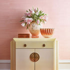 T19618 Shang Extra Fine Sisal Grasscloth Resource Volume 6 Powder Pink Wallpaper by Thibaut