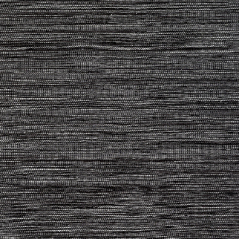 T19670 Windward Sisal Grasscloth Resource Volume 6 Black Wallpaper by Thibaut